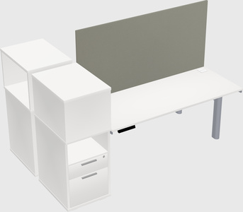 Shared electric desk + cabinet