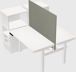 Shared electric desk + cabinet