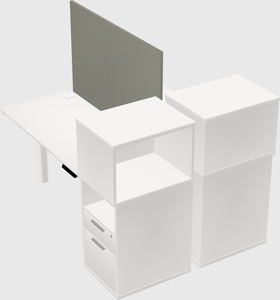 Shared electric desk + cabinet