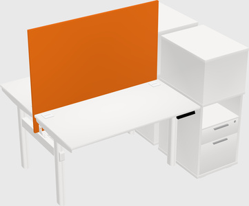 Shared electric desk + cabinet