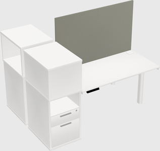 Shared electric desk + cabinet
