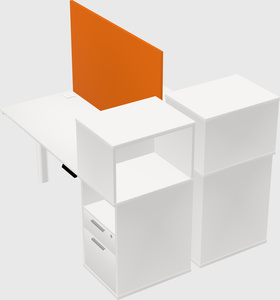 Shared electric desk + cabinet