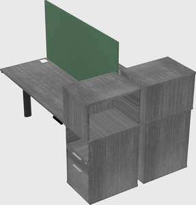 Shared electric desk + cabinet