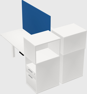 Shared electric desk + cabinet