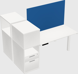 Shared electric desk + cabinet