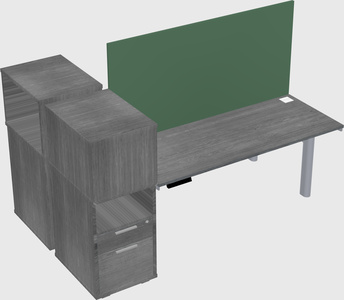 Shared electric desk + cabinet