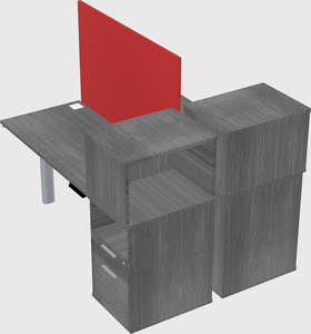 Shared electric desk + cabinet