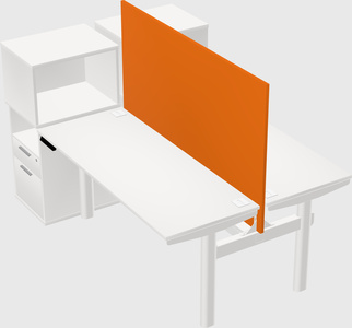 Shared electric desk + cabinet