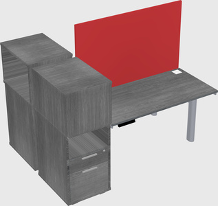 Shared electric desk + cabinet
