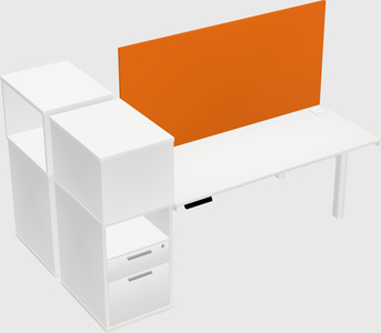Shared electric desk + cabinet