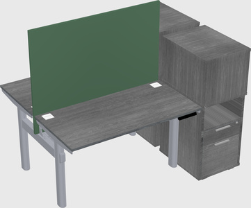 Shared electric desk + cabinet