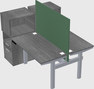 Shared electric desk + cabinet