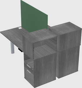 Shared electric desk + cabinet
