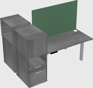 Shared electric desk + cabinet