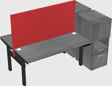 Shared electric desk + cabinet