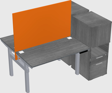 Shared electric desk + cabinet