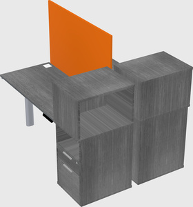 Shared electric desk + cabinet