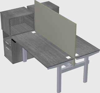 Shared electric desk + cabinet