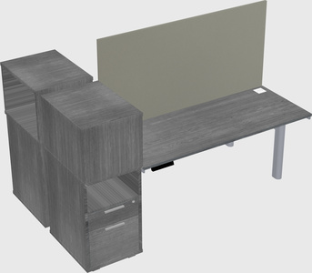 Shared electric desk + cabinet