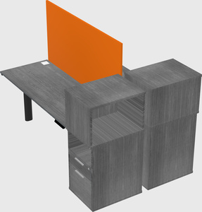 Shared electric desk + cabinet
