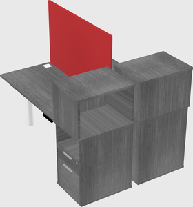 Shared electric desk + cabinet