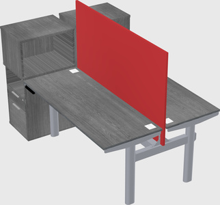 Shared electric desk + cabinet