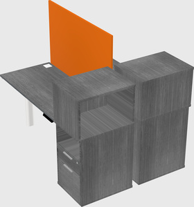 Shared electric desk + cabinet