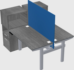 Shared electric desk + cabinet