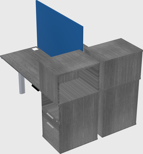 Shared electric desk + cabinet