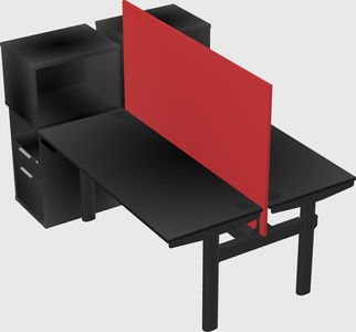 Shared electric desk + cabinet