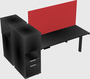 Shared electric desk + cabinet