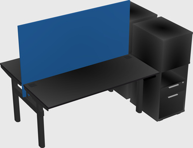 Shared electric desk + cabinet