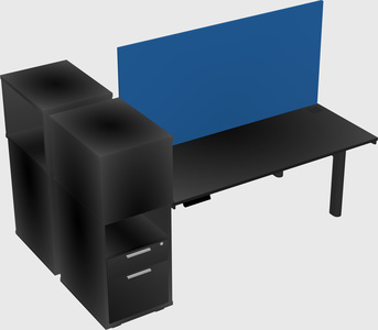 Shared electric desk + cabinet