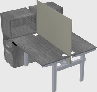 Shared electric desk + cabinet