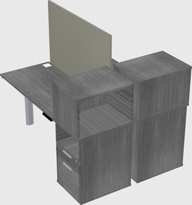 Shared electric desk + cabinet