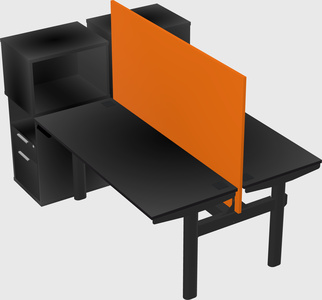 Shared electric desk + cabinet