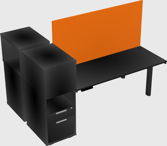 Shared electric desk + cabinet