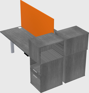 Shared electric desk + cabinet