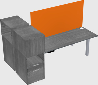 Shared electric desk + cabinet