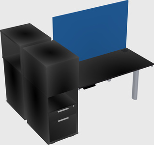Shared electric desk + cabinet