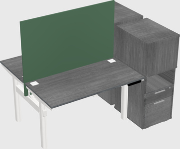 Shared electric desk + cabinet