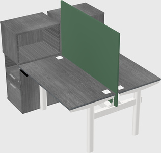 Shared electric desk + cabinet