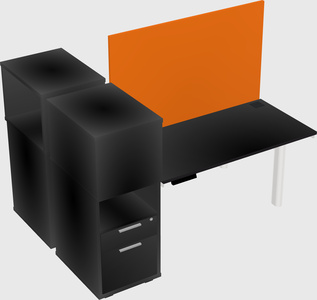 Shared electric desk + cabinet