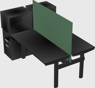 Shared electric desk + cabinet