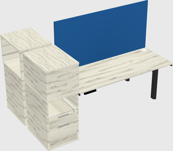 Shared electric desk + cabinet