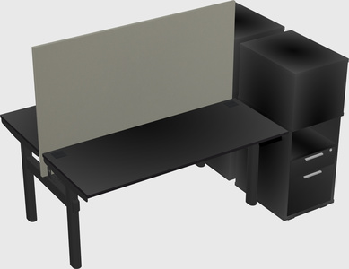 Shared electric desk + cabinet