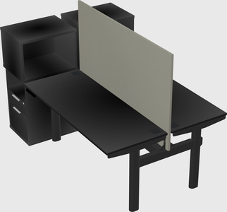 Shared electric desk + cabinet