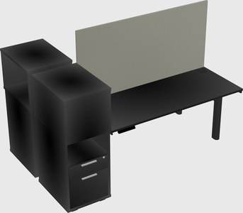 Shared electric desk + cabinet