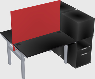 Shared electric desk + cabinet