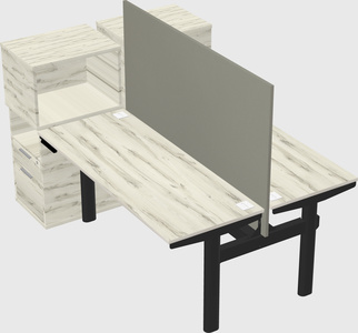 Shared electric desk + cabinet